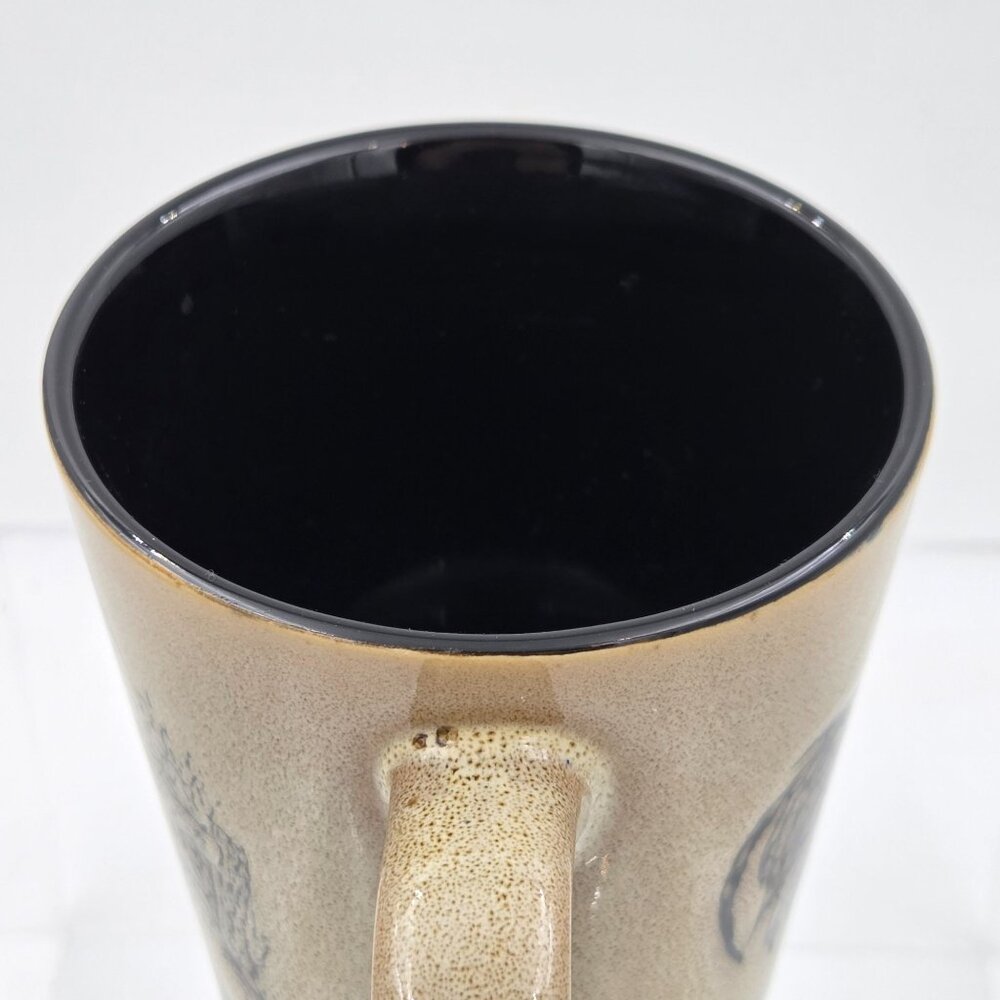 Pfaltzgraff Homespun Rooster Set of 2 Mugs Ceramic Beige Brown Farmhouse - Picture 6 of 7